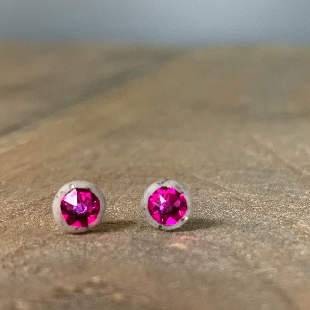Artist Made Swarovski Crystal Studs